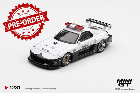 (Pre-order) Mini GT #1231 MAZDA RX-7 LB-Super Silhouette Police Diecast Model