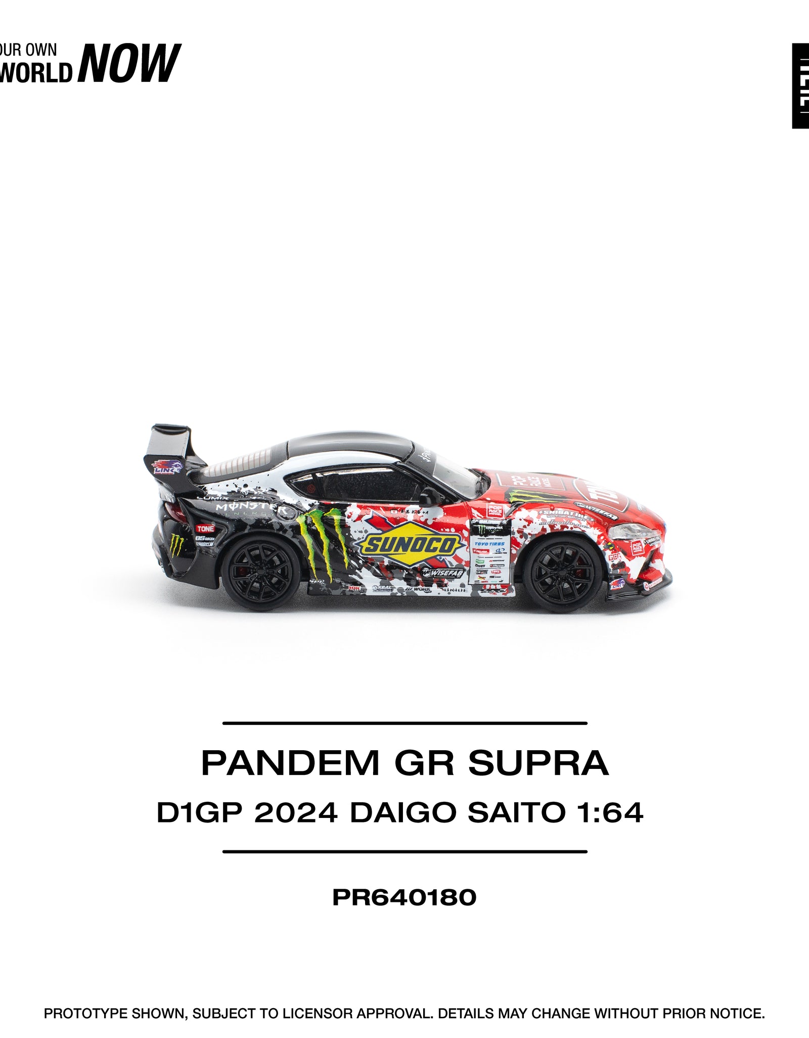 POPRACE 1/64 PANDEM GR SUPRA D1GP 2024 DAIGO SAITO Model Car
