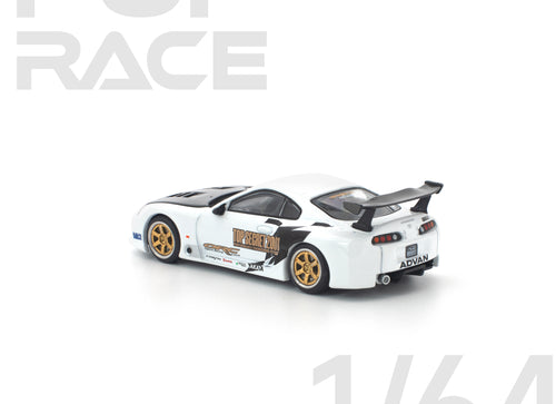 Load image into Gallery viewer, (Pre-order) POPRACE 1/64 TOP SECRET GT300 SUPRA WHITE Model Car #PR640364
