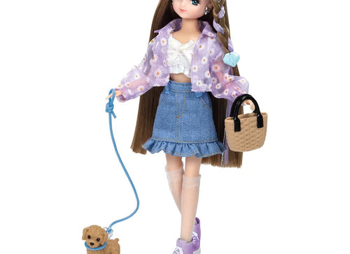 Load image into Gallery viewer, Takara Tomy Clothes Licca Hair Extensions Licca-chan Dress Set-Doggy and Walking
