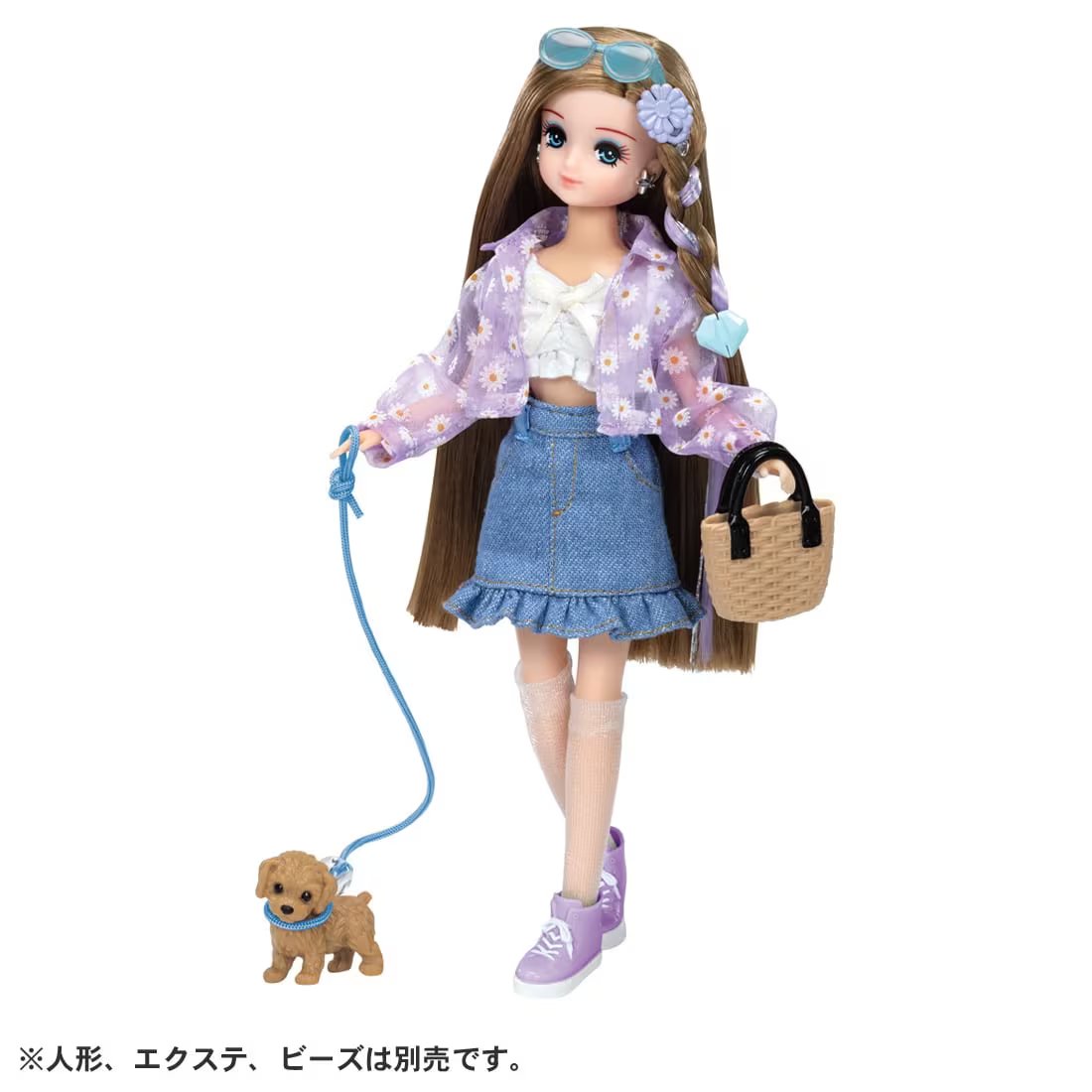 Takara Tomy Clothes Licca Hair Extensions Licca-chan Dress Set-Doggy and Walking