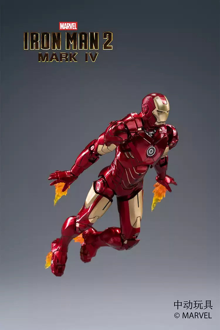 ZD Toys Marvel Avengers 1/10 Iron Man MK4 Action Figure with Lighting Function
