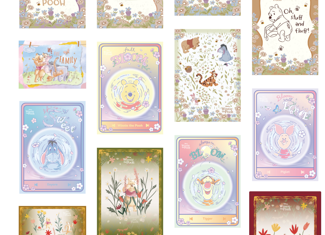 COSMOS Collectible Winnie the Pooh Collectible Card Box Set (80 cards SET)