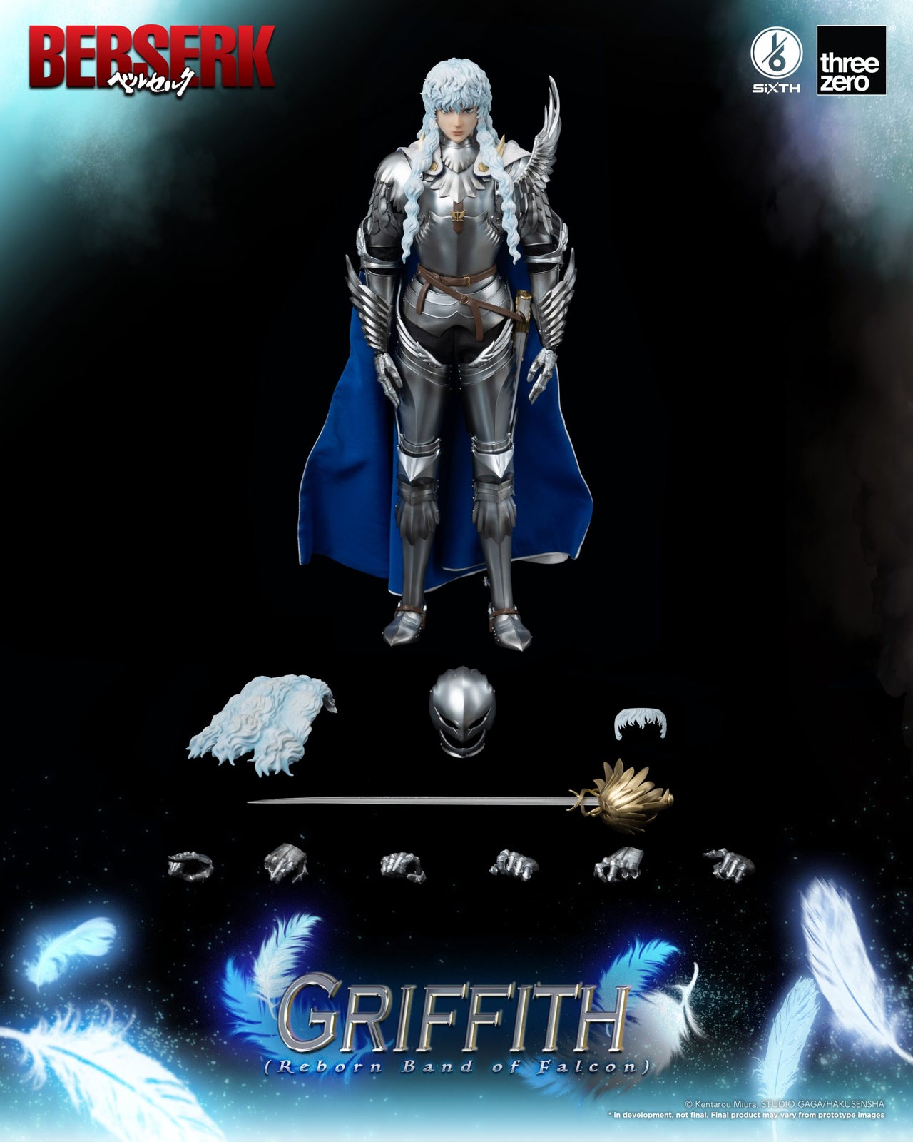 ThreeZero 1:6 BERSERK Griffith (Reborn Band of Falcon) Action Figure