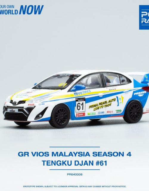Load image into Gallery viewer, POPRACE 1/64 Die-cast Car GR VIOS MALAYSIA SEASON 4 TENGKU DJAN 61 (w/ Figure)
