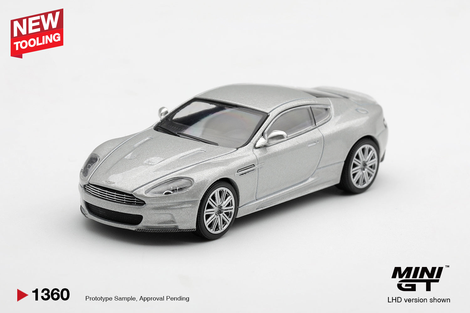 (Pre-order) Mini GT #1360 Aston Martin DBS 2008 Lightning Silver 2008 RHD Model