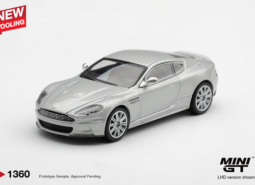 Load image into Gallery viewer, (Pre-order) Mini GT #1360 Aston Martin DBS 2008 Lightning Silver 2008 LHD Model
