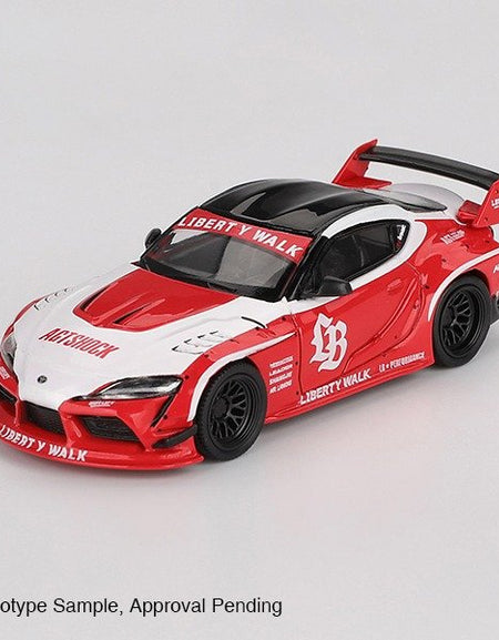 MINI GT #1103 LB WORKS Toyota GR Supra Red/White Diecast Model Car