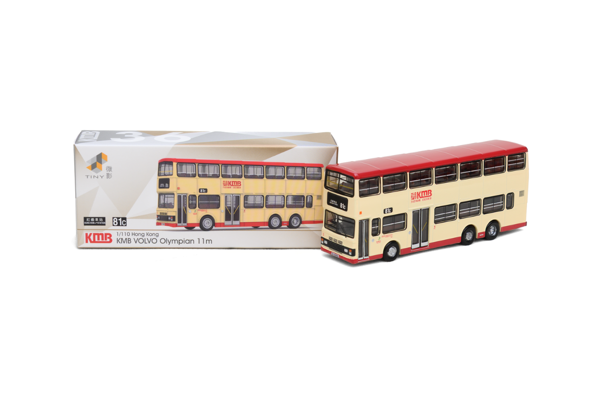 Tiny City Die-cast Model Car 1/110 - KMB VOLVO Olympian 11m (81C) Bus