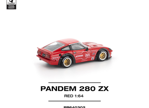 Load image into Gallery viewer, (Pre-order) POPRACE 1/64 PANDEM 280ZX RED (NEW TOOLING) Diecast Model Car
