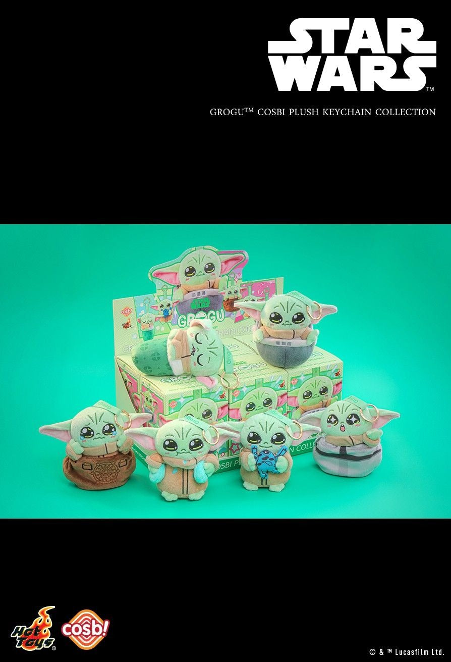 Hot Toys Star Wars Grogu Cosbi Plush Keychain Collection (Full set of 6)