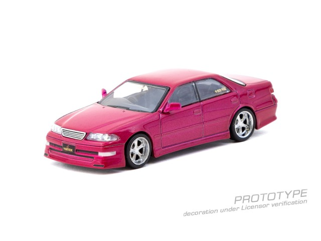 Tarmac Works VERTEX Toyota Mark II JZX100 Red Metallic Model Car