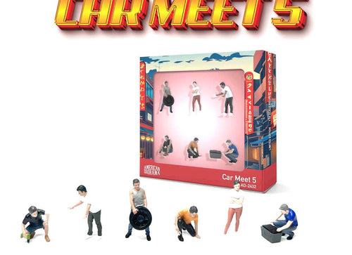 Load image into Gallery viewer, American Diorama 1:64 Figure Set: Car Meet #5 AD-2432
