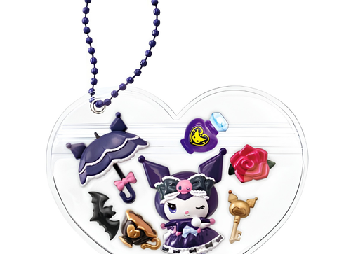 Load image into Gallery viewer, Re-ment Sanrio Candy Toy Kuromi Deco Chara Pouch Key Chain (Set of 6)
