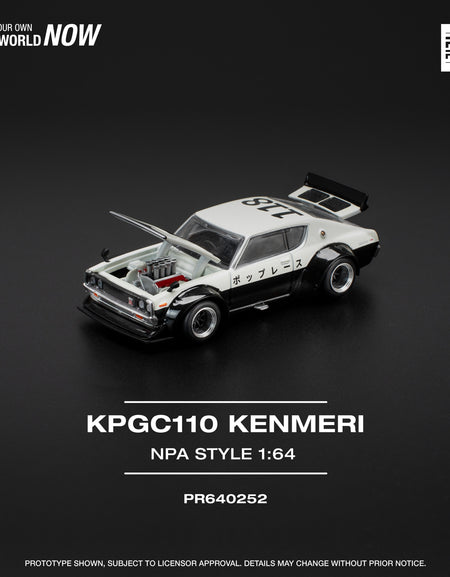 POPRACE 1/64 SKYLINE GT-R V8 DRIFT (KENMERI) - NPA STYLE Model Car