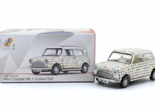 Load image into Gallery viewer, Tiny City Die-cast Model Car - Mini Cooper Mk 1 Colour Dot
