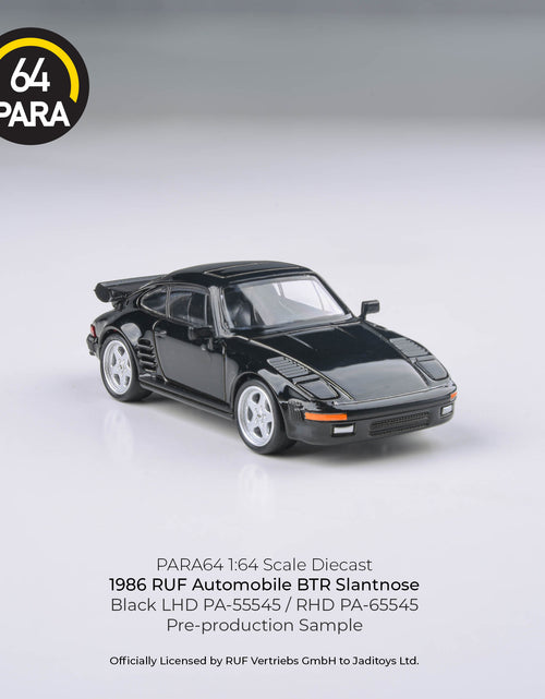 Load image into Gallery viewer, PARA64 1/64 1986 RUF BTR Black RHD Diecast Model Car
