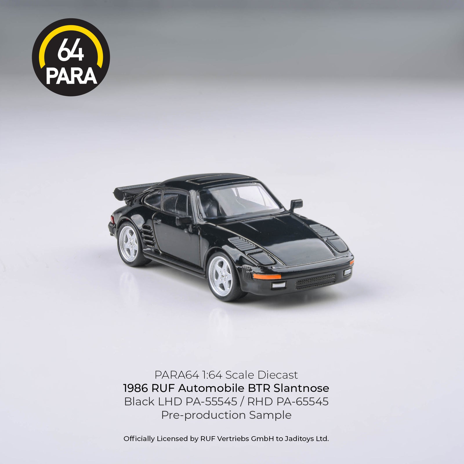PARA64 1/64 1986 RUF BTR Black RHD Diecast Model Car