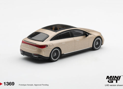 Load image into Gallery viewer, (Pre-order) Mini GT #1369 Mercedes AMG EQS 53 Signature Kalahari Gold LHD
