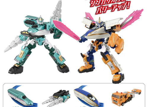 Load image into Gallery viewer, Takara Tomy Plarail Shinkansen Deformation Robot SHINKALION CW E7 Kagayaki Drill

