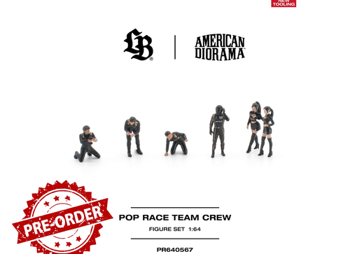 Load image into Gallery viewer, (Pre-order) POPRACE 1/64 - POP RACE TEAM CREW (6 Figures) Diecast Model Car
