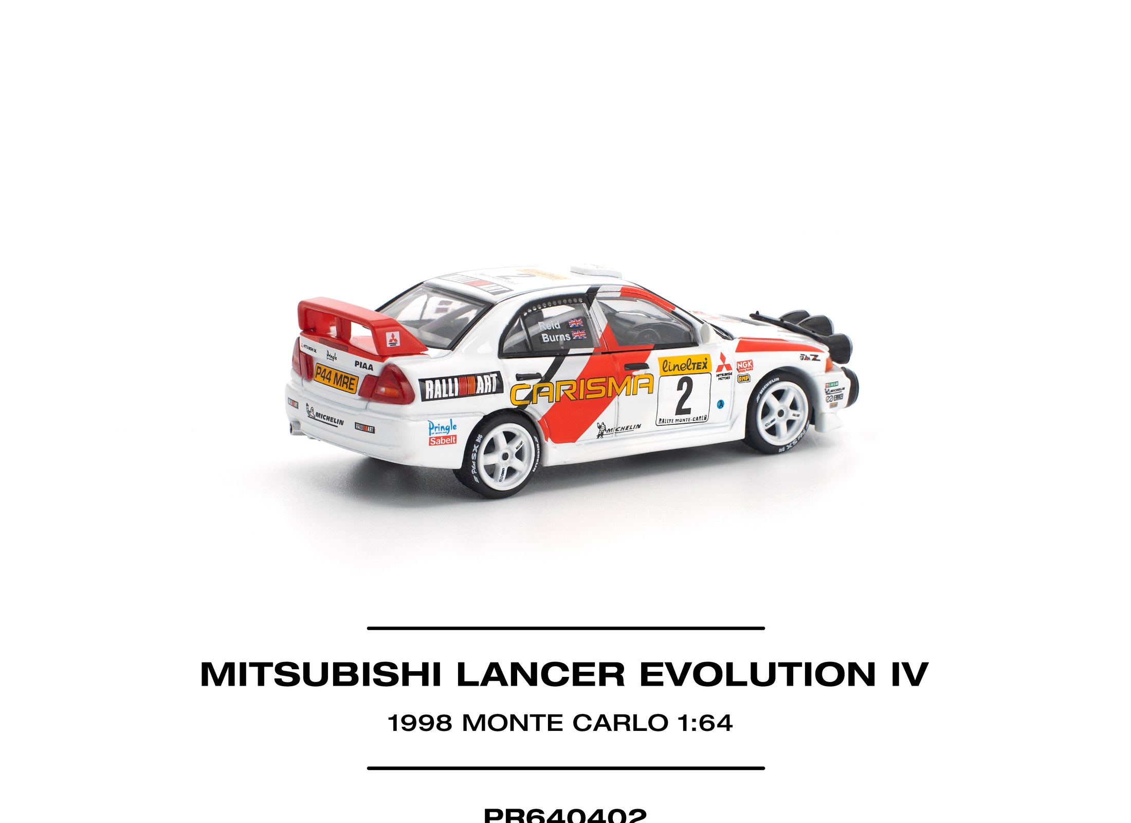 (Pre-order) POPRACE 1/64 MITSUBISHI LANCER EVOLUTION IV - 1998 MONTE CARLO RALLY