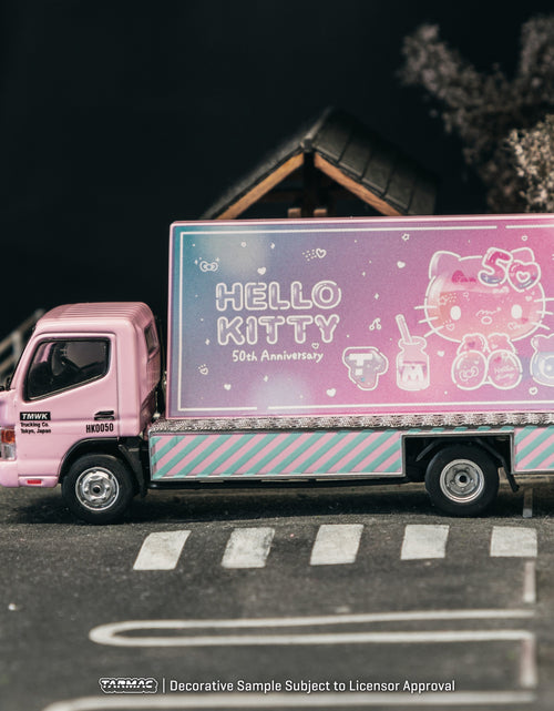 Load image into Gallery viewer, Tarmac Works 1/64 Mitsubishi Fuso Canter Hello Kitty Billboard Car
