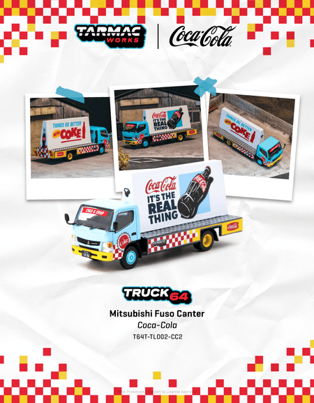 Tarmac Works Mitsubishi Fuso Canter - Advertisement Truck COCA- COLA