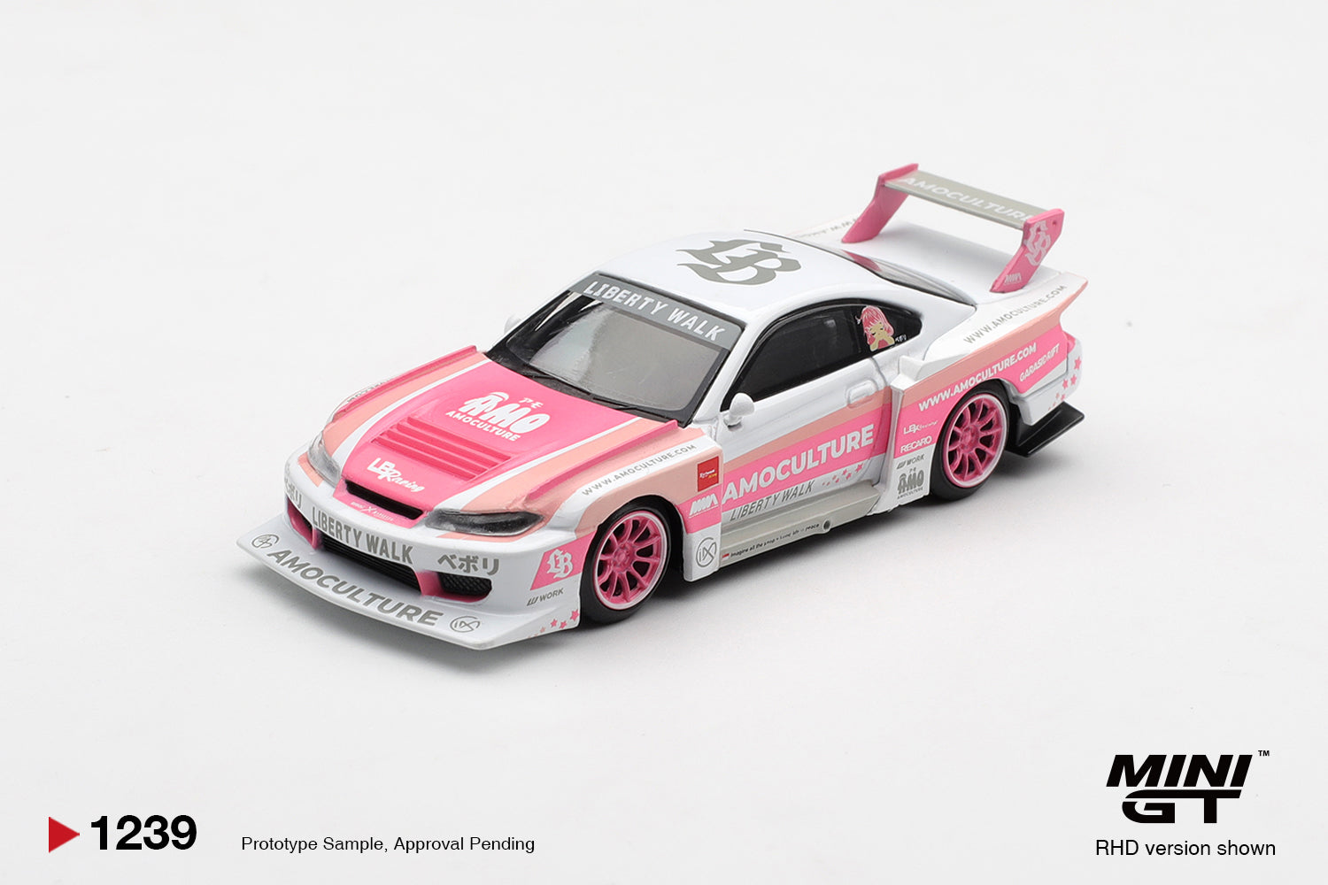 (Pre-order) Mini GT #1239 Nissan SILVIA (S15) LB-Super Silhouette AMOCULTURE Car