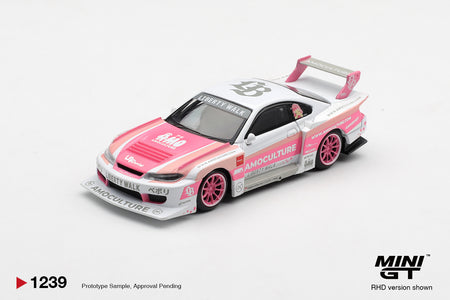 Mini GT #1239 Nissan SILVIA (S15) LB-Super Silhouette AMOCULTURE Car