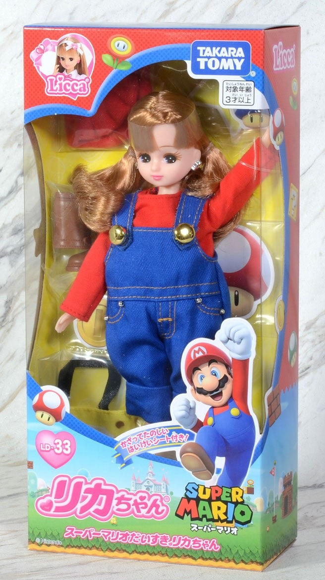 Takara Tomy Licca LD-33 Super Mario Daisuki Rika-chan (Licca-chan) Doll