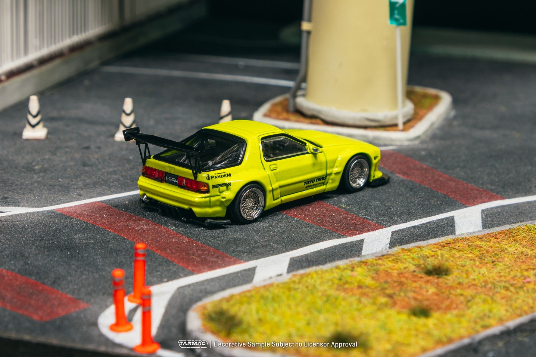 (Pre-order) Tarmac Works 1/64 Pandem Mazda RX-7 FC3S Yellow Diecast Model Car