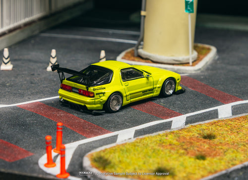 Load image into Gallery viewer, (Pre-order) Tarmac Works 1/64 Pandem Mazda RX-7 FC3S Yellow Diecast Model Car

