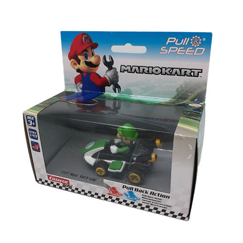 Carrera Nintendo Mario Collection 1:43 Pull Back Model Car - Luigi