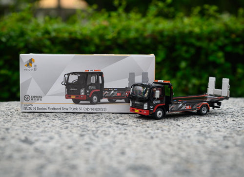 Load image into Gallery viewer, Tiny City Diecast CN27- Isuzu N Series SF Express Flatbed Truck (2023) Model Car
