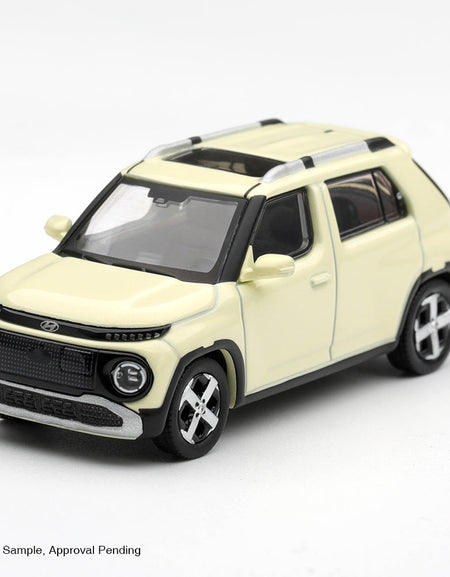 (Pre-order) Mini GT #1385 Hyundai Casper Butter Cream Yellow Pearl Diecast Model