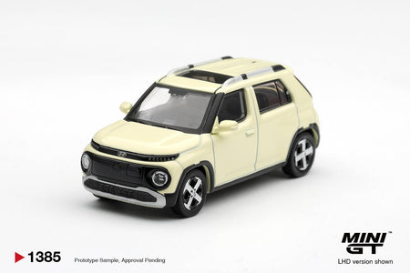 (Pre-order) Mini GT #1385 Hyundai Casper Butter Cream Yellow Pearl Diecast Model