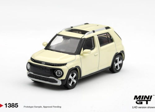 Load image into Gallery viewer, (Pre-order) Mini GT #1385 Hyundai Casper Butter Cream Yellow Pearl Diecast Model
