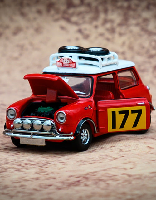 Load image into Gallery viewer, TINY Hong Kong #177 Mini Cooper Rally Red Mk1 Scale 1:50 Diecast Mini  Car
