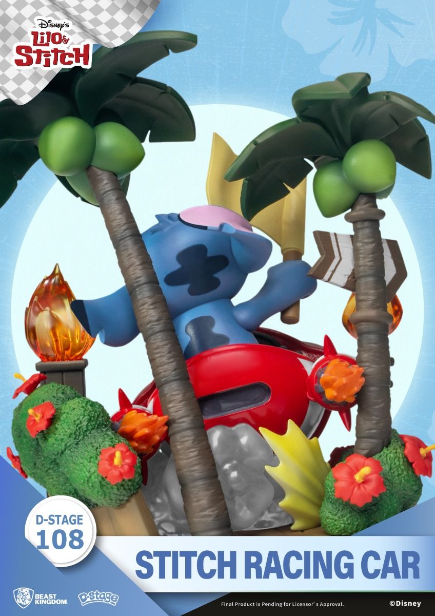Beast Kingdom Diorama Stage-108- Disney Stitch Racing Car