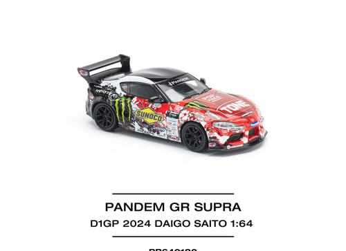 Load image into Gallery viewer, POPRACE 1/64 PANDEM GR SUPRA D1GP 2024 DAIGO SAITO Model Car
