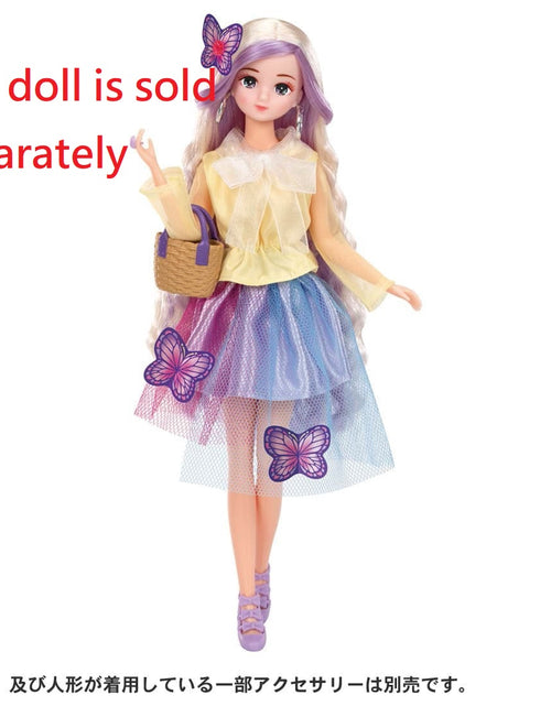 Load image into Gallery viewer, Takara Tomy Licca Chan Doll Dress - Papillon Picnic Dress with accessories Set
