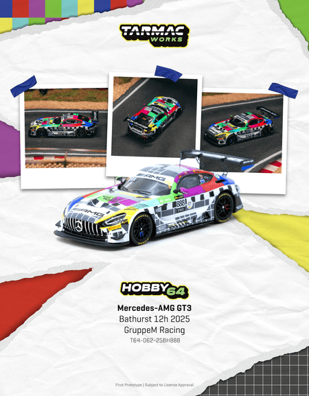 Tarmac Works 1/64 Mercedes-AMG GT3 Bathurst 12h 2025 GruppeM Racing