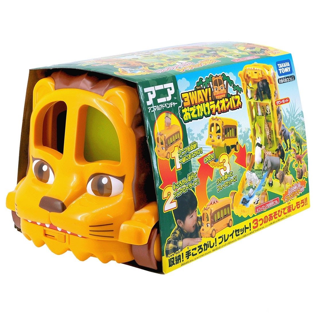 Takara Tomy Ania 3way! Going Out Lion Bus can contain Mini figure (No figures)