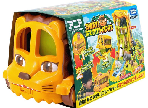 Load image into Gallery viewer, Takara Tomy Ania 3way! Going Out Lion Bus can contain Mini figure (No figures)
