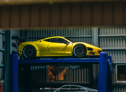Load image into Gallery viewer, Tarmac Works 1/64 Ferrari 458 Italia GT3 Yellow Diecast Model Car

