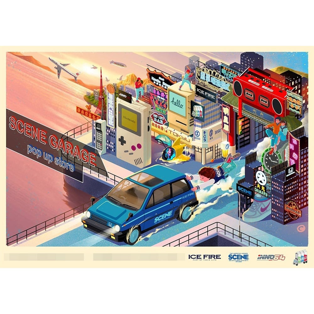 INNO64 1/64 Honda City Turbo II ICE FIRE ORANGE Diecast Scale Model Car