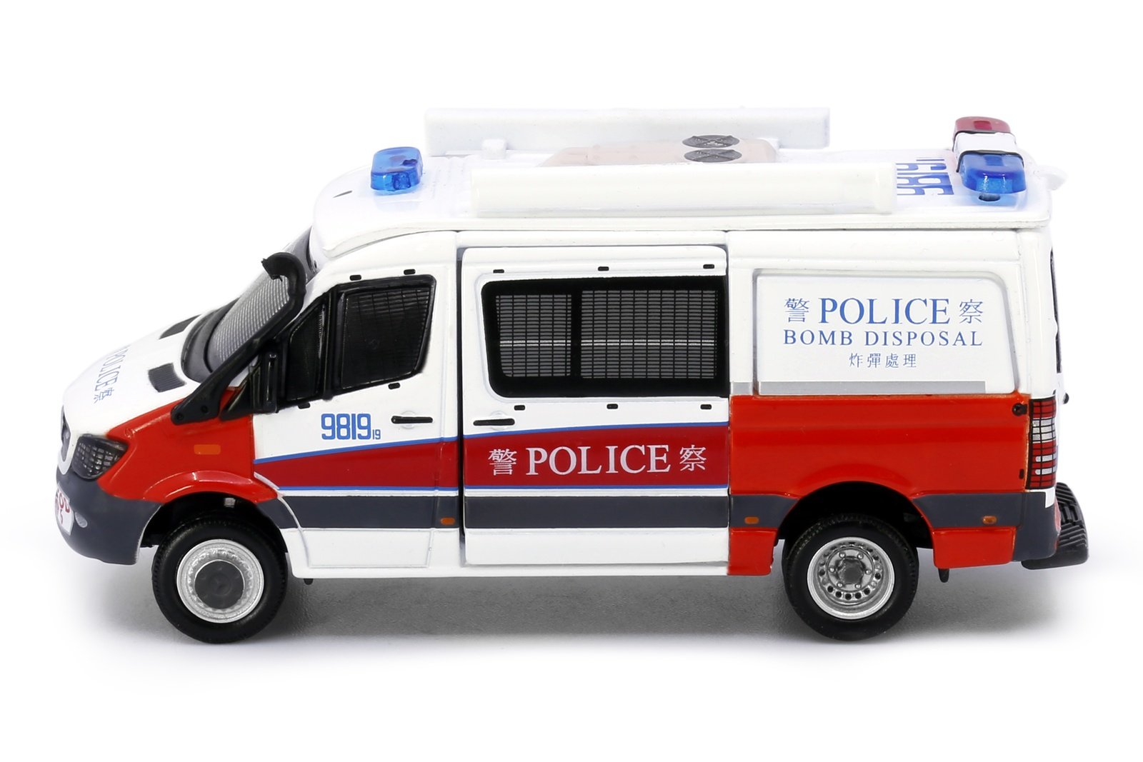 Tiny City 132 Die-cast Model Car - MERCEDES-BENZ Sprinter FL EOD (Red White)