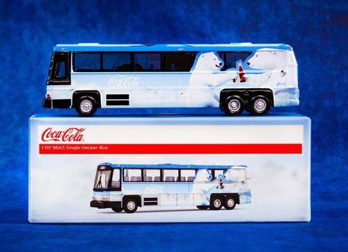 Load image into Gallery viewer, Tiny City Die-cast Model Car - 96A3 Single Deck Bus "COCA COLA Polar Bear"

