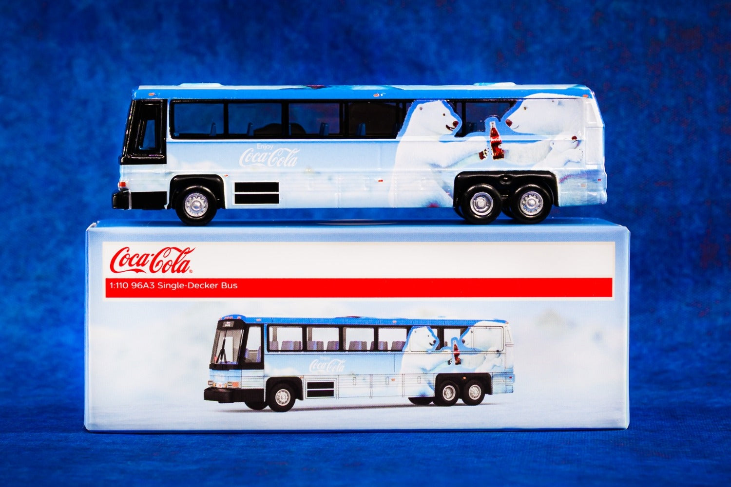 Tiny City Die-cast Model Car - 96A3 Single Deck Bus "COCA COLA Polar Bear"
